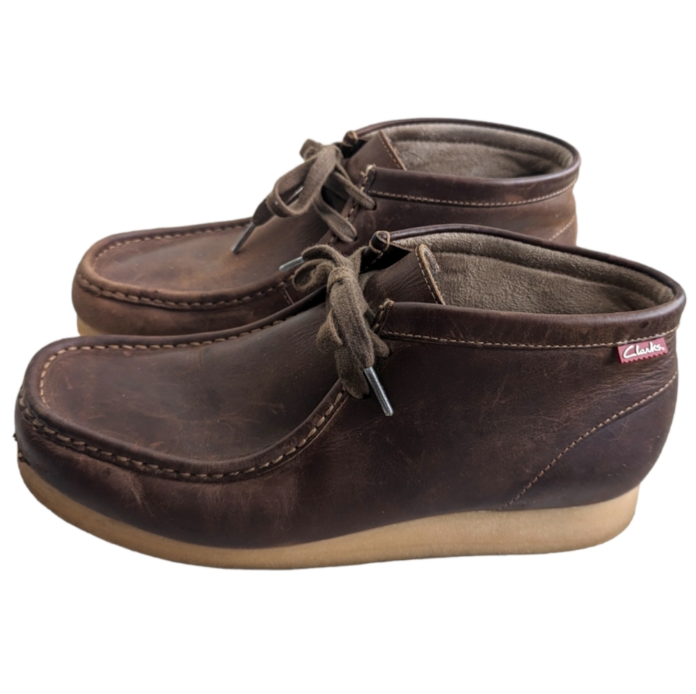 Clarks Wallabees Leather Boot Men's size 9 Brown Laceup